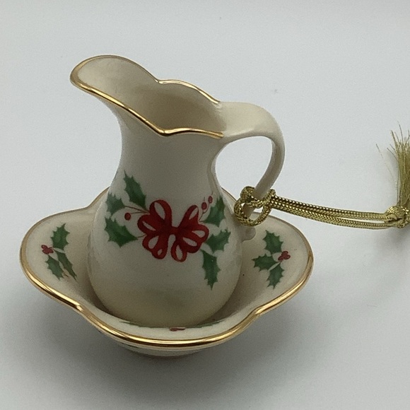 Lenox Holiday Pitcher and Basin Ornament - Picture 2 of 11